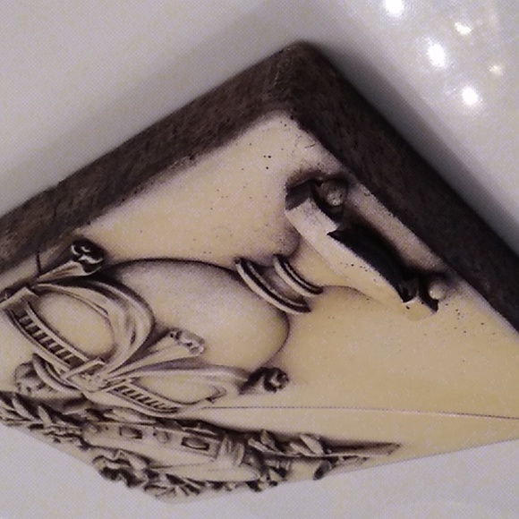 ROYAL URN *Signed, Atlantis Tile, like Sid Dickens. *Rare & Retired wall art - Picture 2 of 12